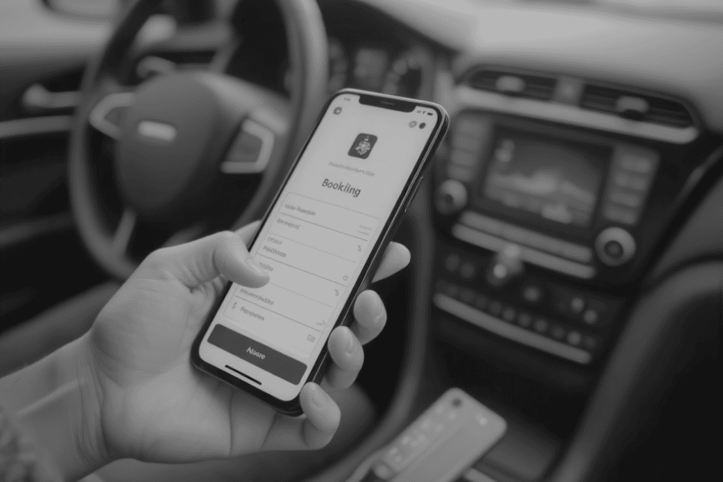 Professional LuxeLyne Chauffeur Driver Welcoming Passenger